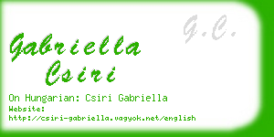 gabriella csiri business card